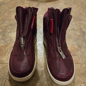 Nike Air Jordan Retro High Zip Size 6 Bordeaux Purple AT0575-600